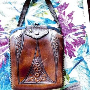 Elegant Brown Leather Handbag